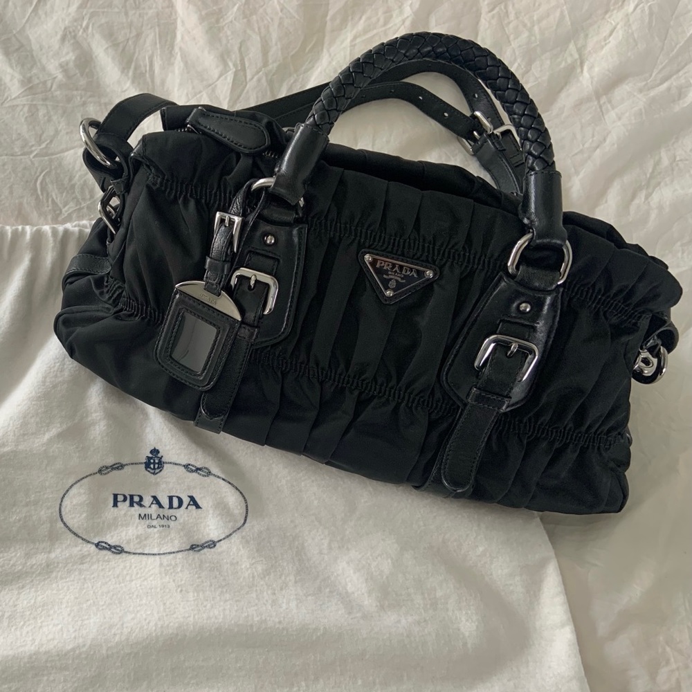 Prada Tessuto Gaufre Bag Black